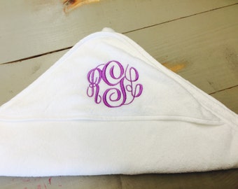 Monogrammed Hooded Baby Towels