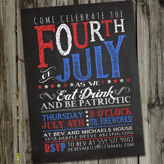 4th of july party invitation