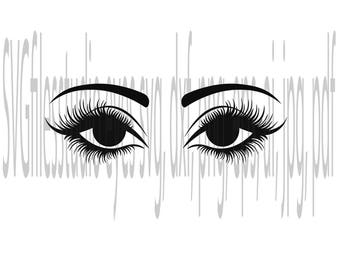 T-shirt svg, Eyelashes SVG File, Makeup SVG File, eye svg, woman svg, eyebrow svg, jumper svg, eyelashes cut files, dxf, png, eps, jepg, pdf