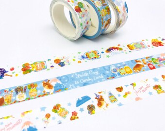 3 IN 1 Kawaii Washi Tapes - Masking Tape - Japanese Washi Tape - Paper tape - Decorative tape - Planner tape - Scrapbooking Tape