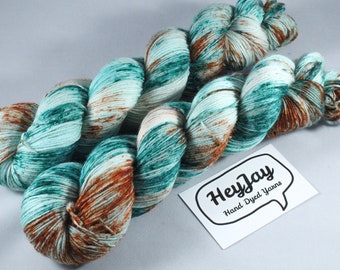 Hand Dyed Sock Yarn Superwash Merino/Nylon - Submarine