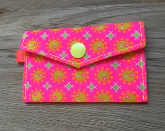 Neon bubble pattern Petit Pan holder pouch