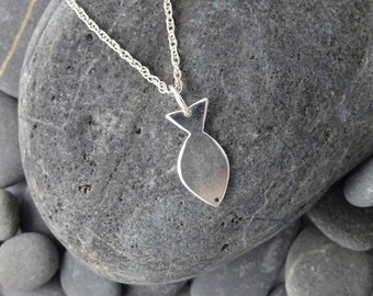 Sterling Silver Fish Pendant