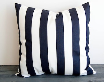 Navy blue and white throw pillow cover pillow sham cushion cover