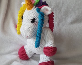 Rainbow Unicorn Plush with Removable Tutu and Daisy Hair Clip