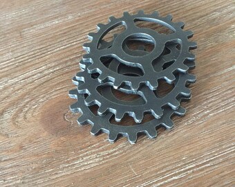 Gear / Steampunk Gear / Cog / Decorative Gear / Sprocket / Steel Gear / Steel Cog / Coaster / Wall Decoration / Industrial Gear /