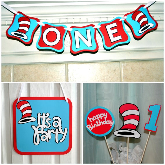 Dr.Seuss Package Cat in the Hat First Birthday Party