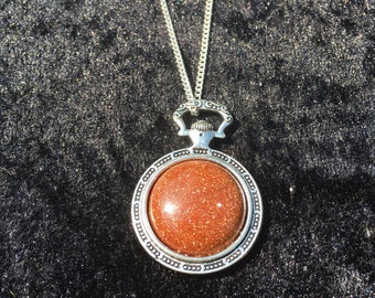 Chain Pocket Watch * Goldstone *