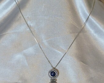 Lapis Lazuli and sterling silver necklace