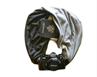 You Choose The Color Camera Strap with Lens Cap Pocket - The Original Camera Scarf Strap With Pocket