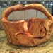 Burl Root Wood Yarn Bowl/Basket ~ From The SHAN MU Tree - Approximately 11" - 13" In Diameter x 9" To Top Of Handle