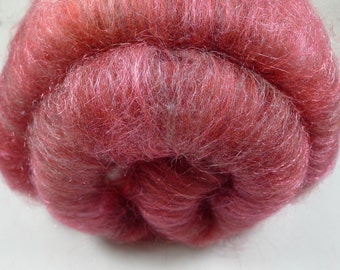 Red Mist 70/30 Merino/ Silk, Angelina, and Firestar, 2.5 oz (SKU16)