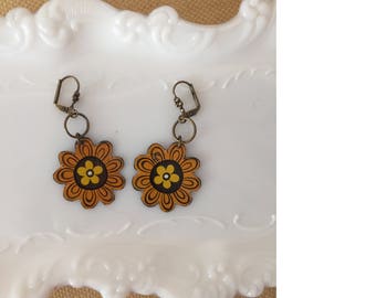 Tin Jewelry Earrings "Sunflower" Tin for the Ten Year Tenth Wedding Anniversary