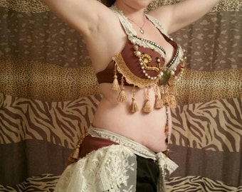 Tribal fusion bra, tribal bellydance bra, tribal belly dance, burning man