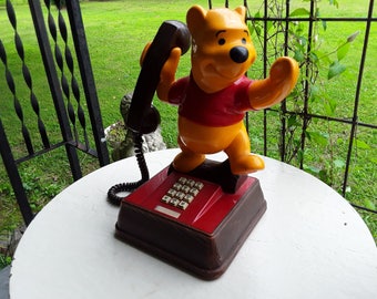 Vintage 1976 Winnie The Pooh Touch Tone Phone, Working Condition