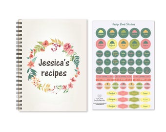 bridal shower gift for bride Recipe book personalized Notebook Cookbook Blank Book Under 20 Gift wedding gift bridal shower gift ideas