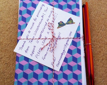 Feminist Self-Care Kit: feminist zines, feminist bracelet, incense sticks and stickers. Bisexuality, witches, activist burnout and feminism