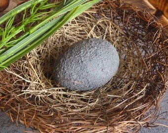Decorative egg in granite look-artist plaster-gift-