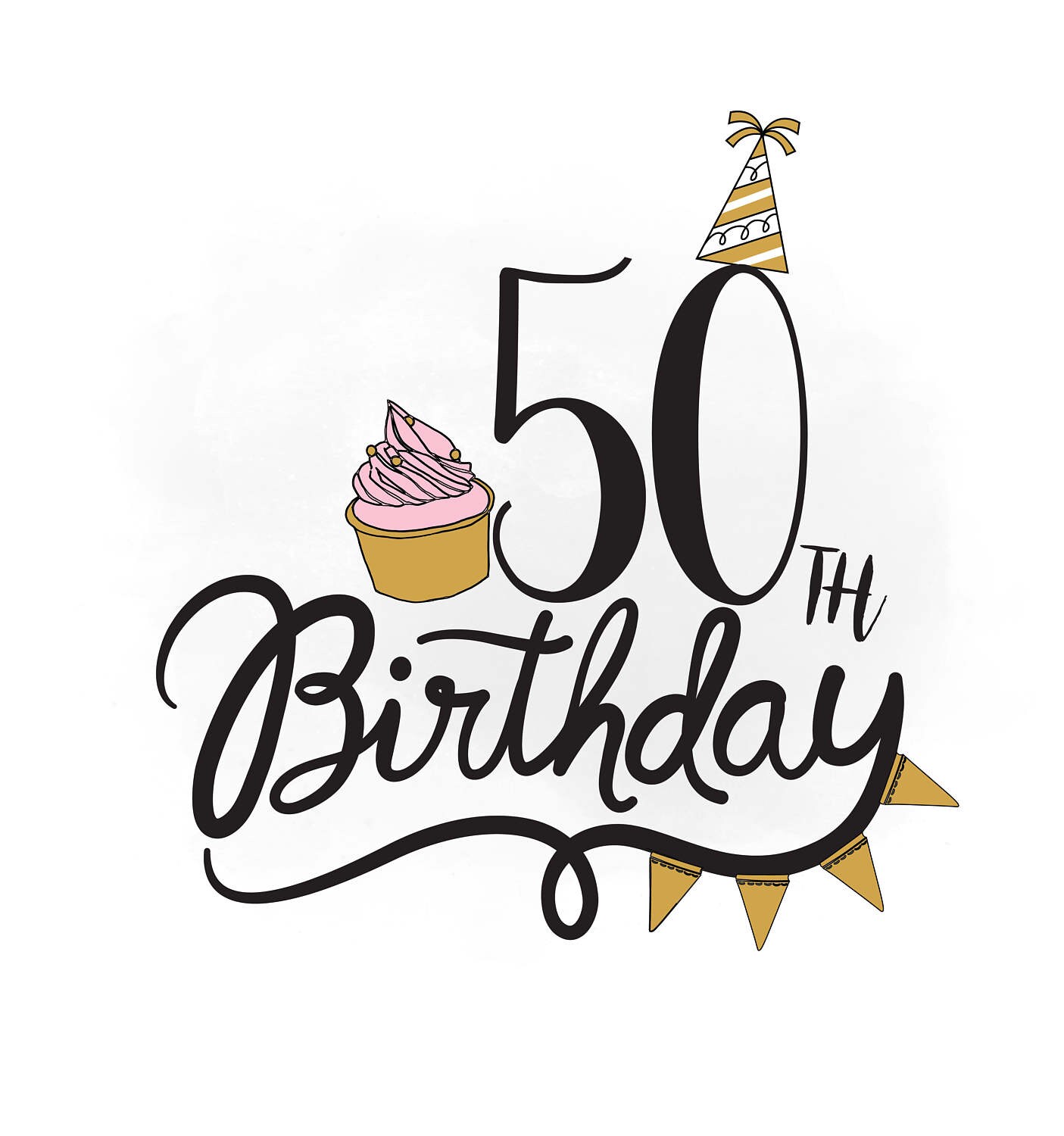 50th Birthday Svg Clipart Birthday Quote Cupcake Svg