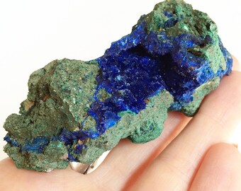 Azurite Malachite Crystal, Natural Gemstone, Rough Mineral, New Age Reiki Healing, Wicca, Metaphysical, Home Altar Decor