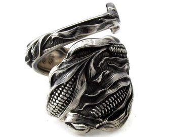 Spoon Ring King Corn Sterling Silver