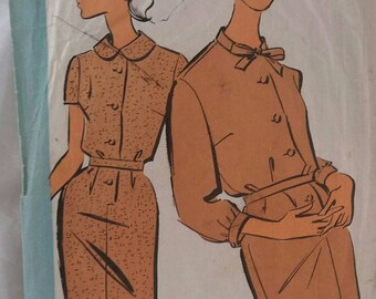 pattern shift dress belted vintage echo fashion