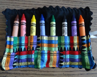 Crayon roll for jumbo crayons