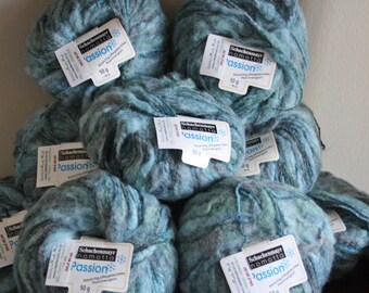 Schachenmayr Passion Bulky Yarn -- Polyester/Acrylic/New Wool Blend -- 76 Yards (70 Meters), 50g (1.75 oz) Skein, Mineral Blue