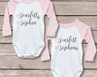 Gift for Twins, Twin Gift, Twins Onesie, Twins Shirts, Twin Girls, Identical Twins Shirts, Twin Babies, Baby Shower Gift, Newborn Twins Gift