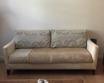 Custom order for Michele N. Custom Slipcovers, couch back, couch seat and throw pillow covers.