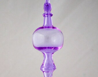 Small Ornament, Blown Glass Ornament, Hand Blown Ornament, Small Christmas Ornament, Lavender Ornament, Suncatcher