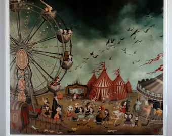 The Ferris Wheel - Limited Edition signed and numbered 16x16 Fine Art Print by Mab Graves -unframed