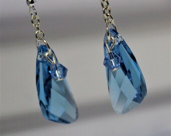 Aquamarine Crystal Earrings