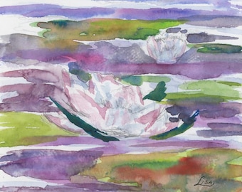 Waterlily 2 - Original Watercolor