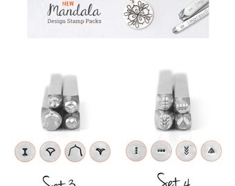 IMPRESSART - Mandala Metal Stamp Set 3 or Set 4 | Mandala Metal Design Stamps | New From ImpressArt | Mandala