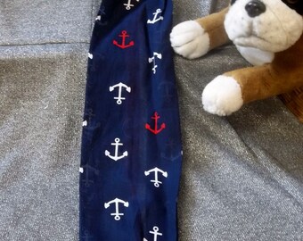 Plastic Bag Holder Sock, Anchors Blue Print