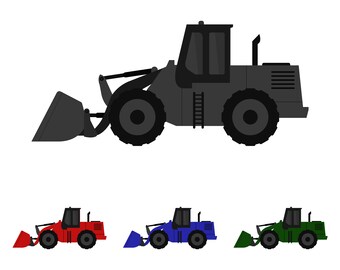 Illustration of a downloadable excavator in JPEG, EPS, AI, svg format