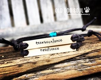 2 Hand stamped personalized friendship, custom hand stamped bracelet- Listing is for 2 bracelets