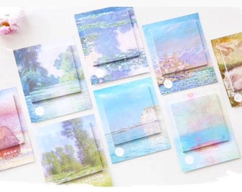 Oil Painting Sticky Notes Artist Painting Impressionist Painting European Painting Watercolour Painting Memo Pad Sticker Post it Clip Art