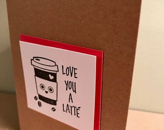 Thanks A Latte Card . Printable . Any Colors