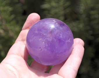 Amethyst Sphere, Amethyst Gemstone Sphere 50mm / 2", Natural Rainbow Amethyst Ball, Crystal sphere, Amethyst Purple Quartz, pruple Sphere,