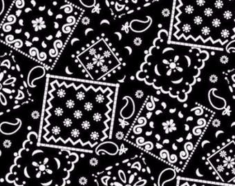 Bandana Fabric- Black Bandana Fabric