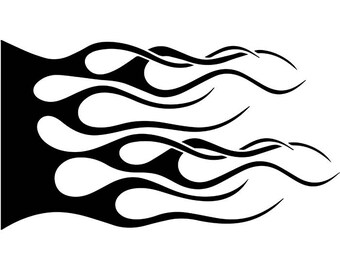 Fire Decal 3 Hot Rod Flames Automotive Car Motorcycle Pin