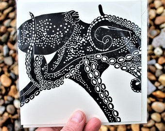 Octopus Blank Greetings Card