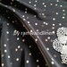 Silk fabric, 18m/m irregular dots print on dark blue pure silk crepe de Chine, one yard by 44" wide
