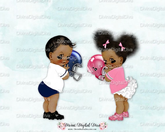 Vintage Baby Football Players Blue Pink Dark Tone Boy Girl Vintage Baby Football Players Blue Pink Dark Tone Boy Girl