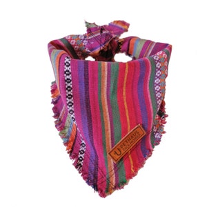 Dog Bandana / Dog Neckerchief / Hombre Dog Bandana / Colourful Dog Bandana / Stripe Dog Bandana / Designer Dog Bandana / Boho Dog Bandana