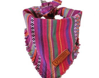 Dog Bandana / Dog Neckerchief / Hombre Dog Bandana / Colourful Dog Bandana / Stripe Dog Bandana / Designer Dog Bandana / Boho Dog Bandana