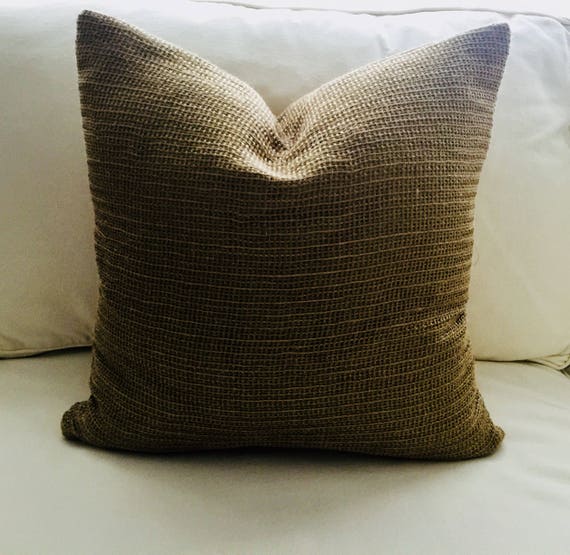 Silk Burlap Pillow Cover 20x20 Inch