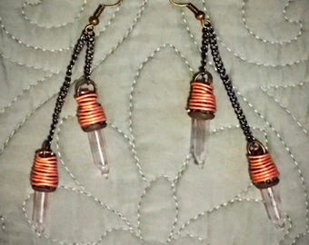 Steampunk Light Bulb Dangle Earrings